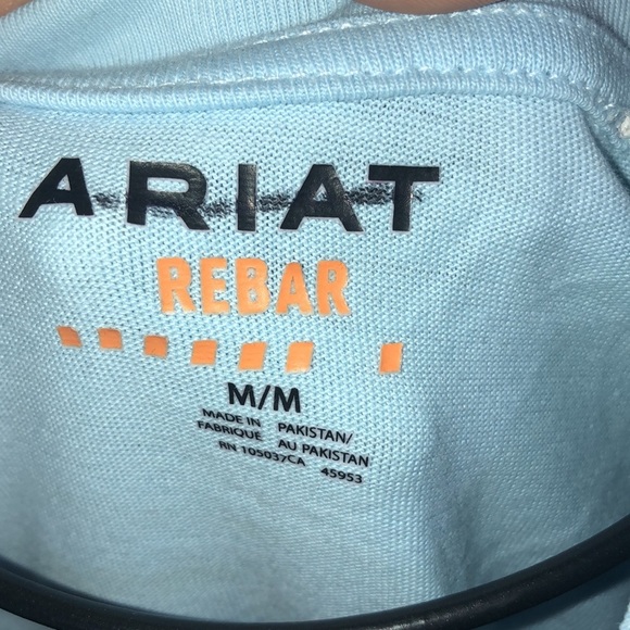 Ariat Women's Rebar CottonStrong Roughneck Graphic T-Shirt size medium blue​ - Picture 8 of 16